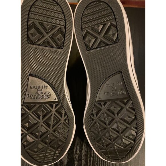 Size 12-Converse CTAS Mid High Street Sneaker - Doplhin/Black/White - Picture 4 of 6